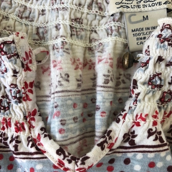 Lucky Brand Printed Off the Shoulder Blouse - Picture 3 of 8